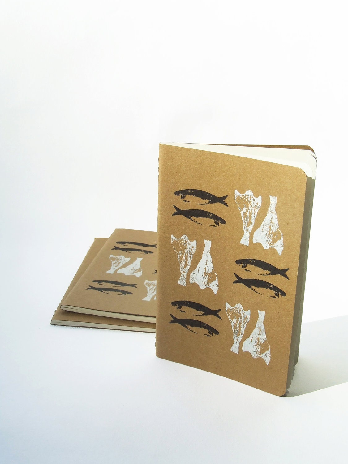Pocket size Notebook with Sardines & Bacalhau by Alfamarama