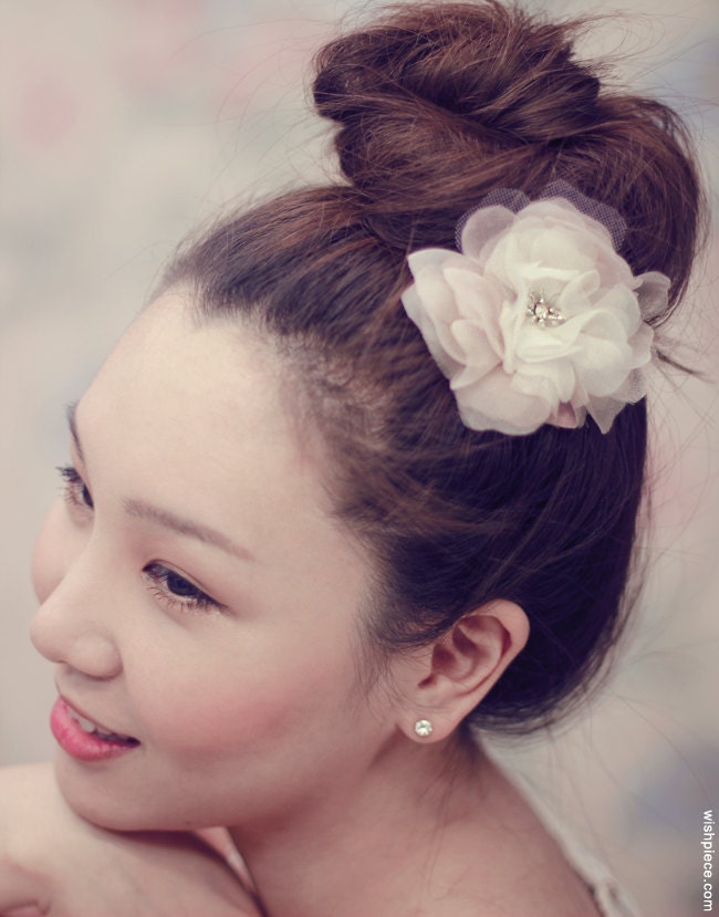 Wedding Hair Flower - Blush Pink Bridal Hair Flower - Wedding Floral Headpiece - Bridal Hair Accessories - Handmade Flower Hair Clip