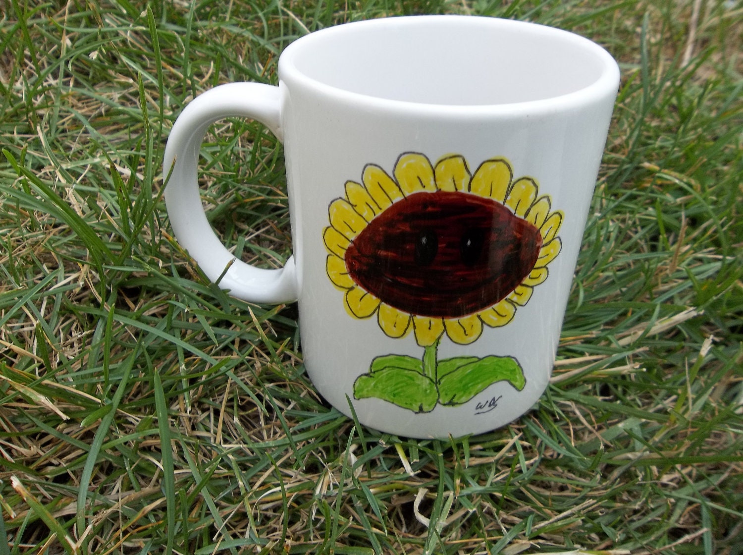 Plants vs. Zombies Hand-Drawn Ceramic Mug, Sunflower: 5th in a Series of 7