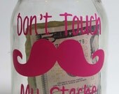 Teacher Gift - Mustache Piggy Bank, Savings Jar, My Stache