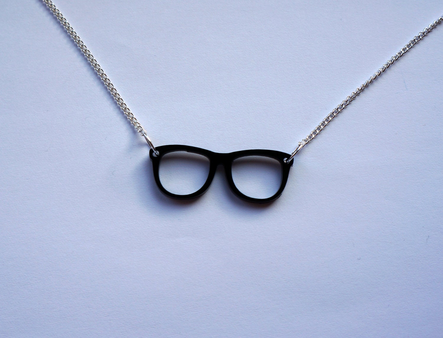Geek / Nerd Glasses Acrylic Plastic Necklace