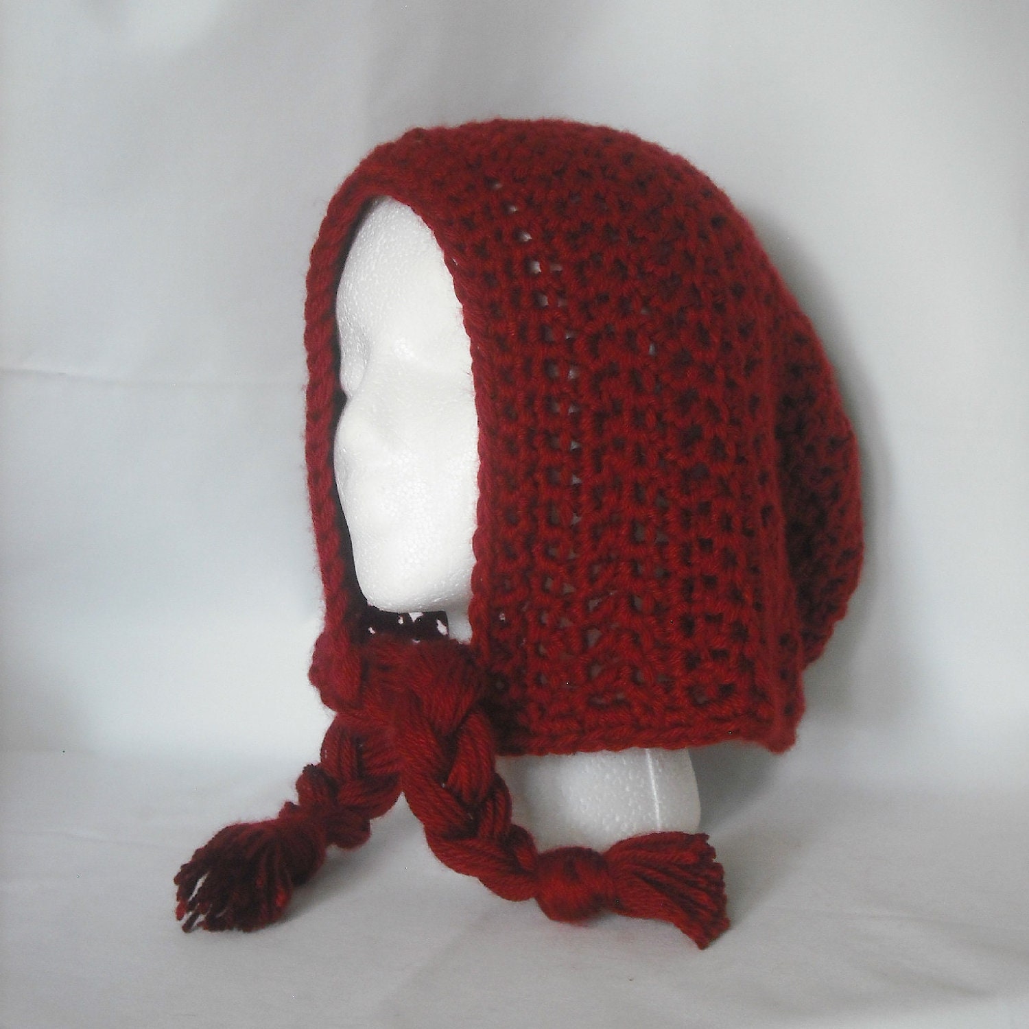 PDF Pattern Little Red riding Hood slouchy warm crochet adult hat