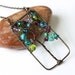 Colorful Wire Wrapped Tree of Life Pendant Necklace - Large Rectangle - Antique Bronze - Made in Canada