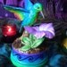 ON SALE Rainbow Hummingbird Glass Music Box