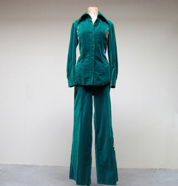 70s womens pant suit