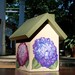 Outdoor Bird House with Hydrangea