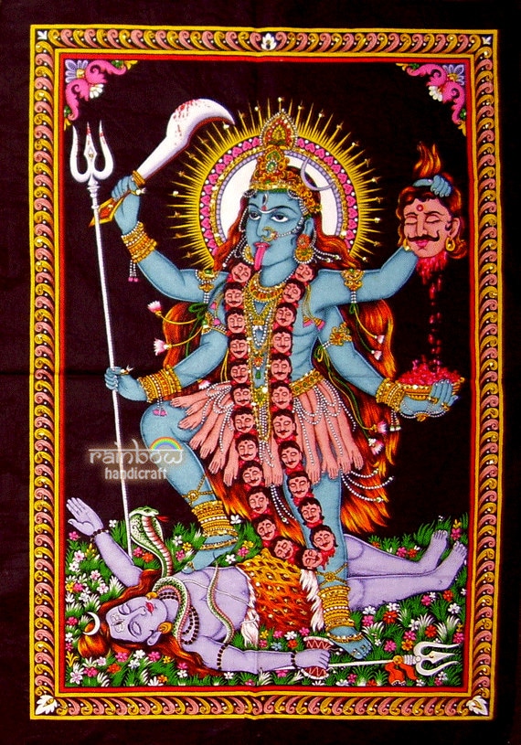 hindu goddess of death destruction kali shiva by