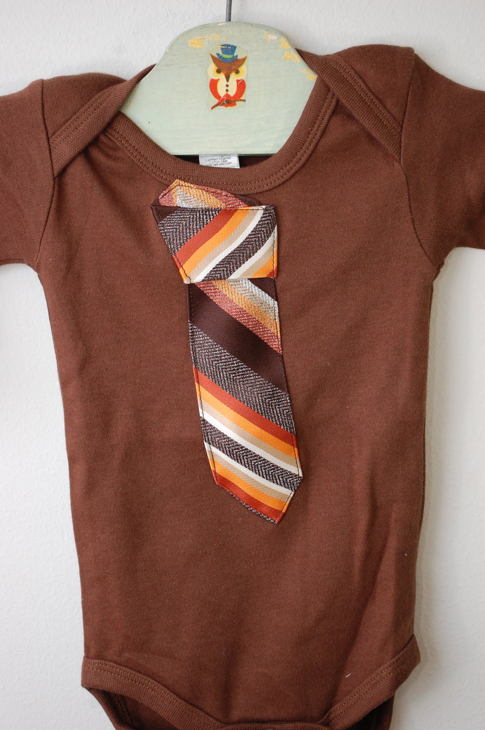 3 - 6 Month Tiesie Organic Cotton Tie Bodysuit
