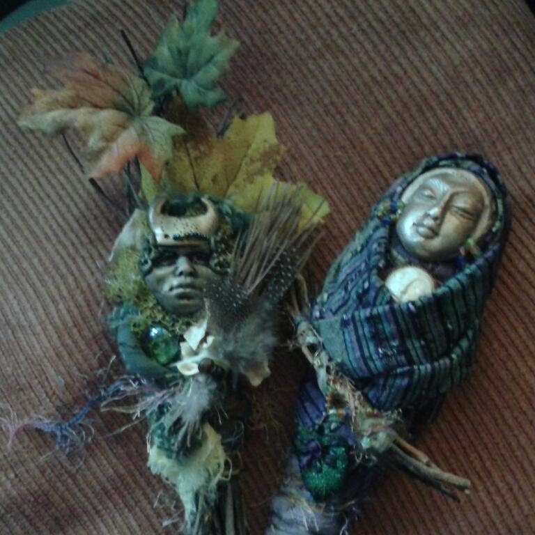 RESERVED 2 dolls, The Secret of Happiness and The Green Man