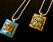 Pop Art Tile Pendant Necklace Two for 40 Dollars Free Shipping Pick from 60 of Anne's Designs