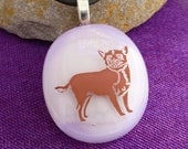 Chihuahua on Glass Necklace