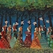 Twelve Women with Birds - 20x24 Poster Print