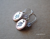 LITTLE TREES all sterling silver and copper earrings by srgoddess