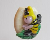 Little Bee Baby Glass Lampwork Bead Focal