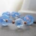 Sky Blue Necklace, Copper Necklace, Copper Chain, Copper Jewelry, Frosted Blue, Sapphire Blue Glass, Beaded Necklace