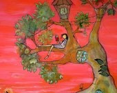 Paradise Reader- Archival Print