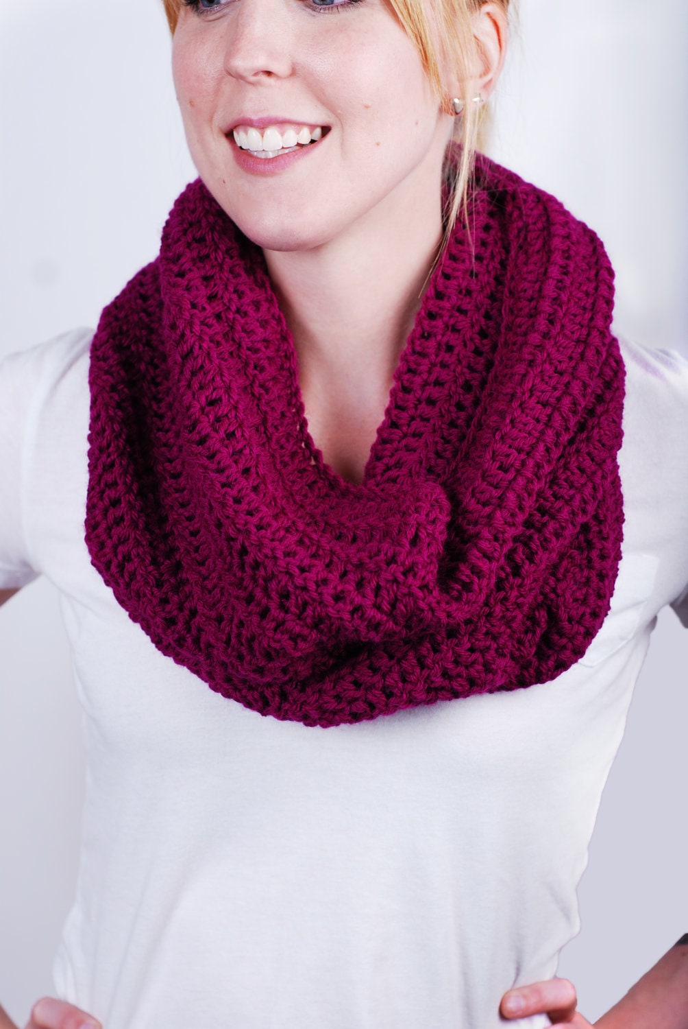 Slouchy Cowl - Berry