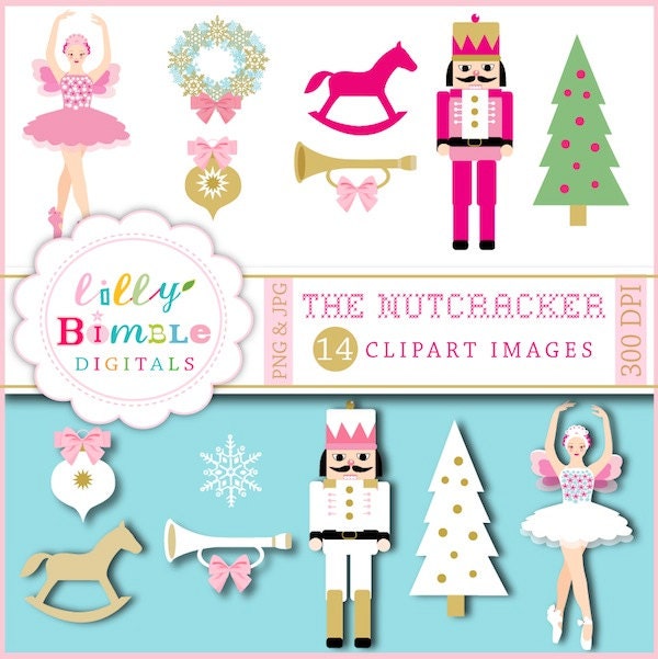 Christmas clipart from The Nutcracker Sugar Plum Fairy Trees, Wreath
