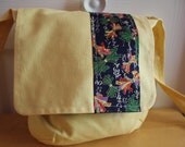Yellow Messenger Bag with Stripe