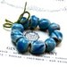 Ceramic Teal blue Beads Handmade