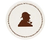 Sherlock Holmes Coasters (set of 8). Ready to Ship