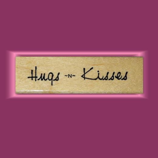 Hugs N Kisses Mounted rubber stamp, No.3