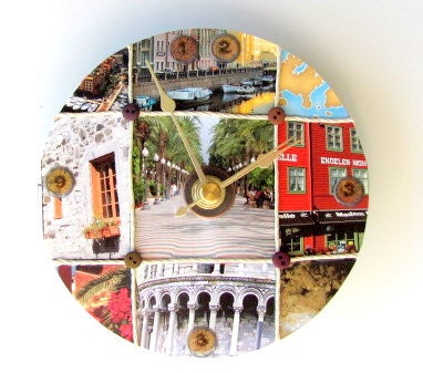 European Upcycled CD Clock