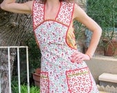 Cooking Italian - Va Bene Italian by Dear Stella - Vintage Everyday Housewife Apron  (size small to medium)