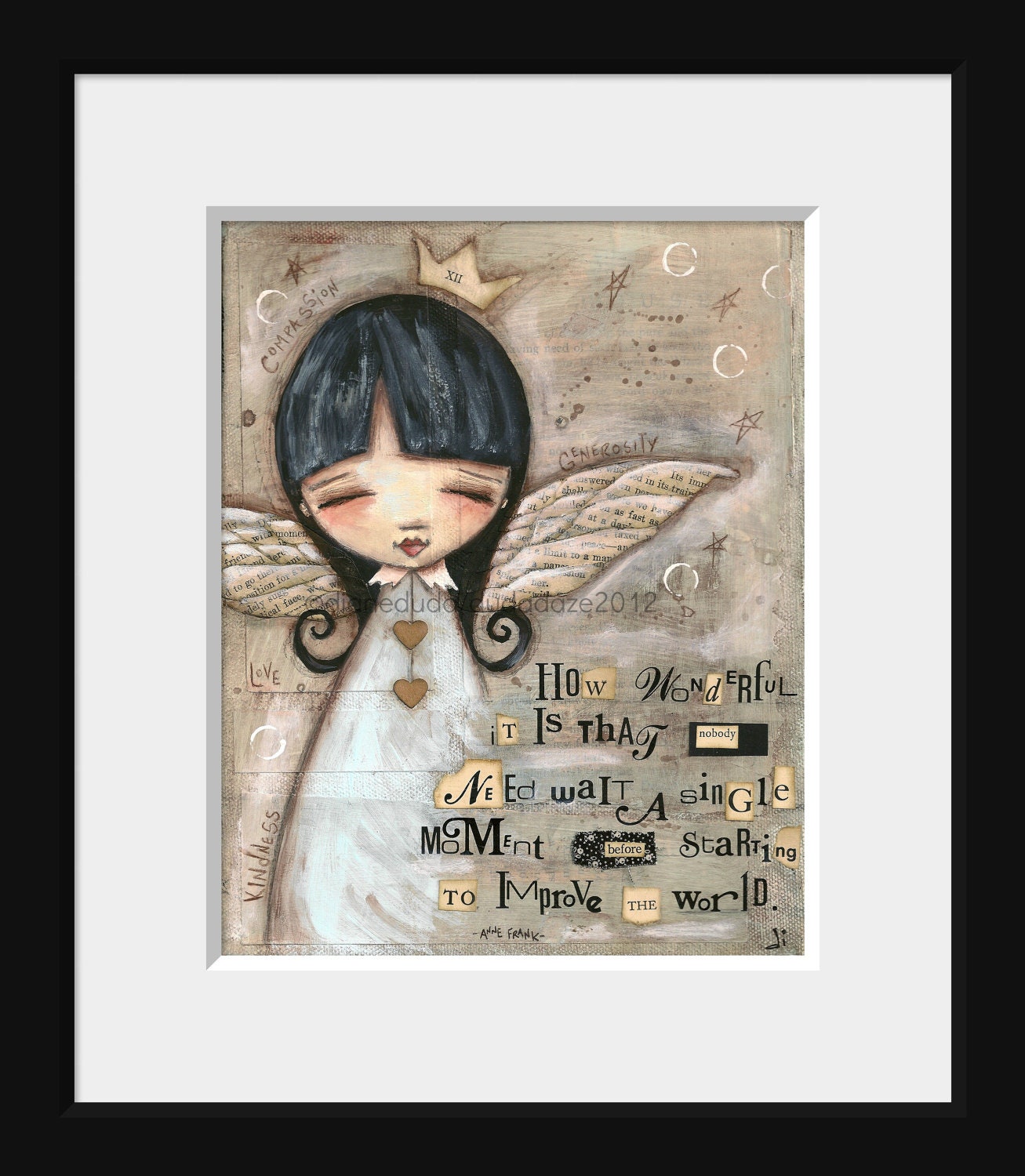 Print of my original mixed media painting - No Need to Wait