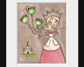 Print of my original fairy tale painting - Charmed