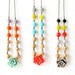 Beaded Flower Pendant Necklace