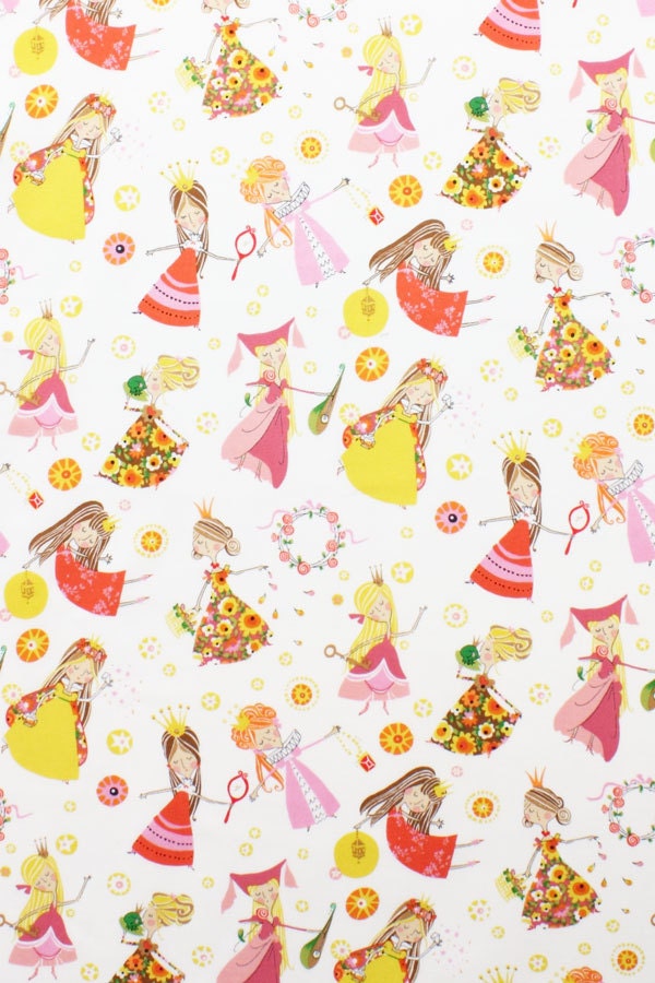 1 Yard Once Upon A Time Fair Maidens on NATURAL Alexander Henry Cotton Fabric JUST ARRIVED