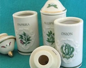 Vintage Lenox Porcelain "Spice Garden" Spice Jars Set of 18