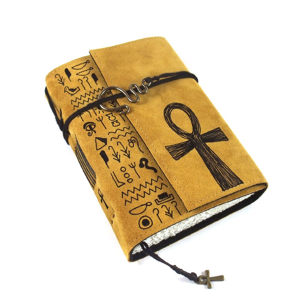 Ankh, Leather journal, hand bound