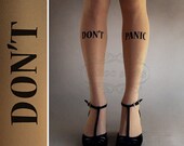 sexy Don't Panic thigh-high stockings cafe latte