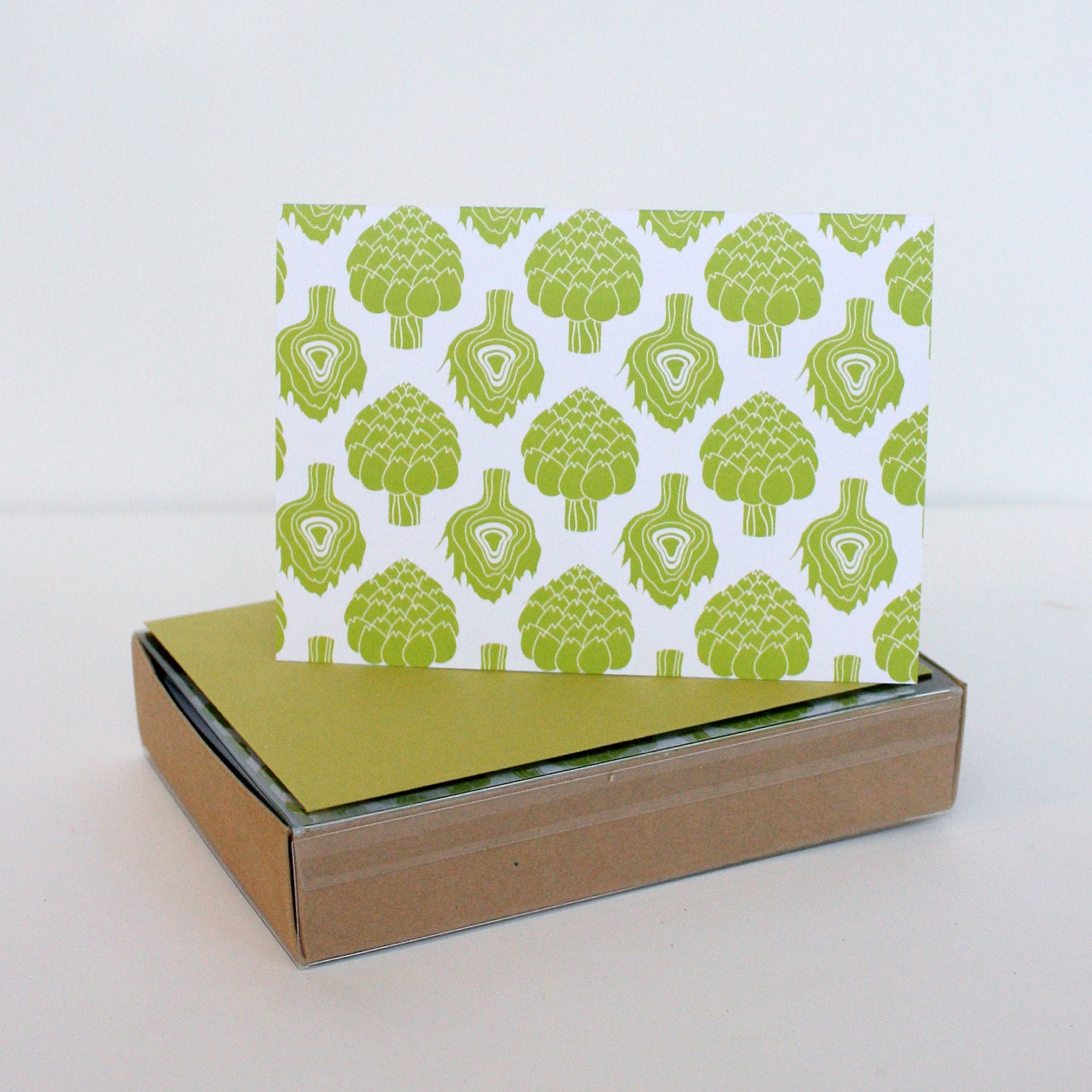 Chartreuse Artichoke Notecard Box Set