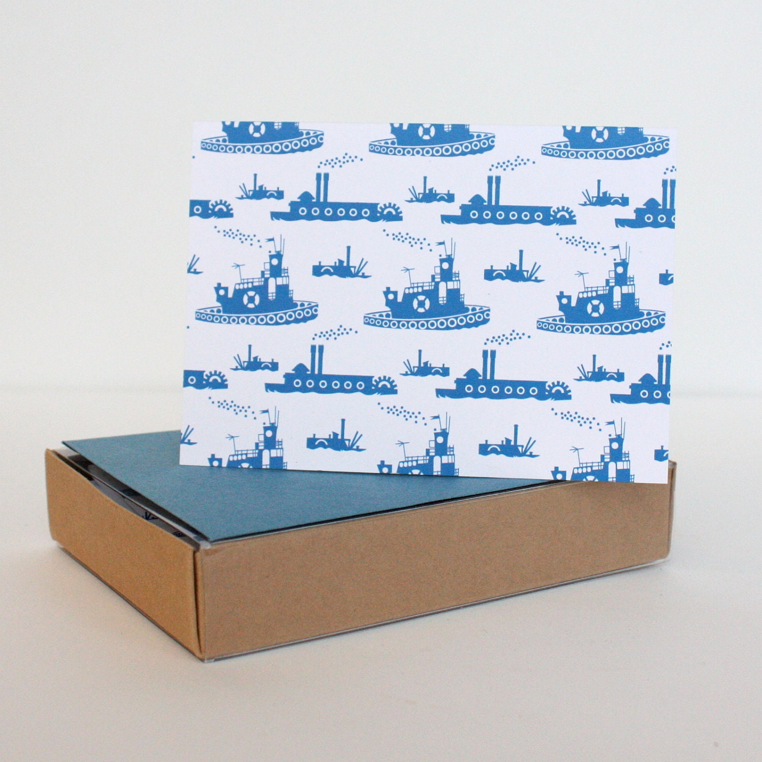 Royal Blue Tugboat Notecard Box Set