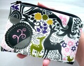Padded Zipper Pouch NEW Eco Friendly Forest Little coin purse cell phone Gadget Case