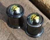 00ga 10mm double flared rustic rainbow plugs