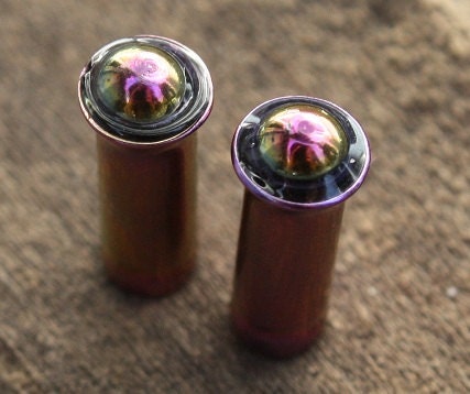 6ga 4mm single flared rustic rainbow plugs