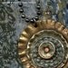 QUEEN of the bohemian GYPSIES - large smashed BUTTON pendant on steel ball chain