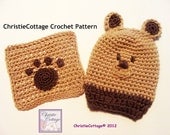Bear - Washcloth and Bathmitt Set - Crochet Pattern PDF 007