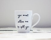 Mr. Darcy Proposal Mug - Jane Austen