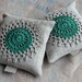 Lavender sachets -- crochet motif -- set of 2