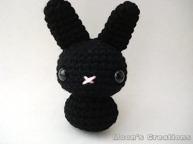 Black Moon Bun - Amigurumi Bunny Rabbit Doll