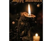 Halloween Candle Cards - 5 Postcard Set