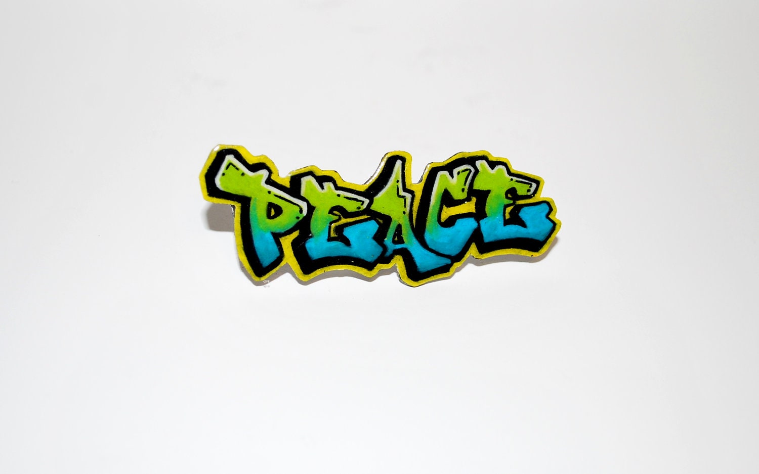 Graffiti Peace 2 Finger Ring by beebles
