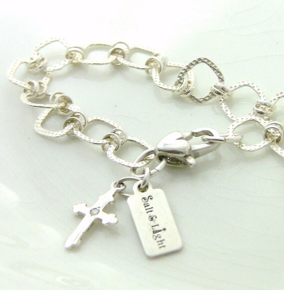 Sterling Silver Square Link Chain Geometric Charm by LoriDelisle