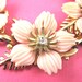 SALE Vintage Pink Celluloid and Rhinestone Flower Bracelet