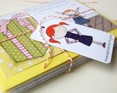 Set of Birthday Cards - Clara Loves Presents - Six Cards (Blank)